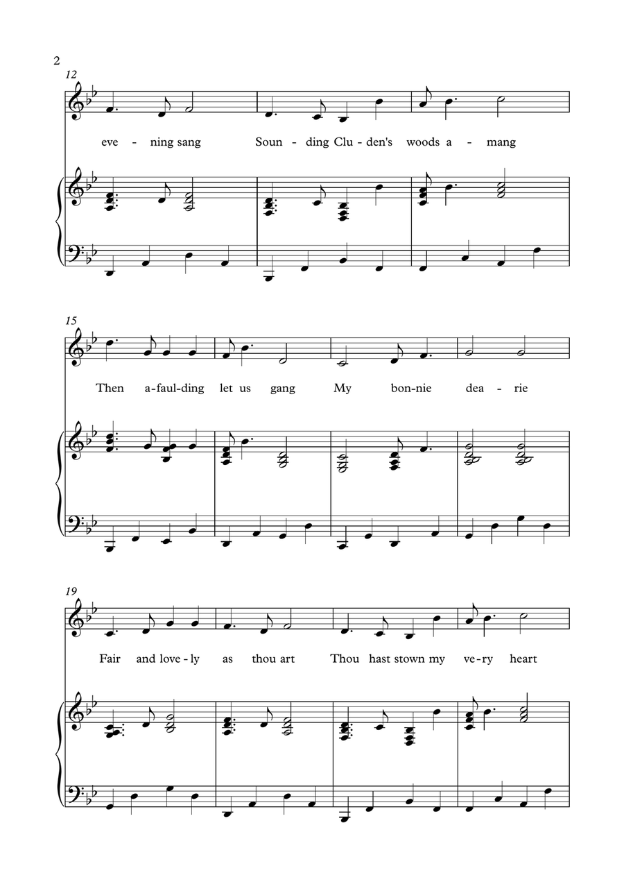 Robert Burns - Ca' The Yowes Robert Burns - Ca' The Yowes Piano, Vocal scores gallery preview page 2