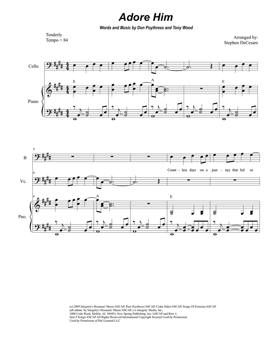 Adore Him 3-Part scores gallery preview page 1