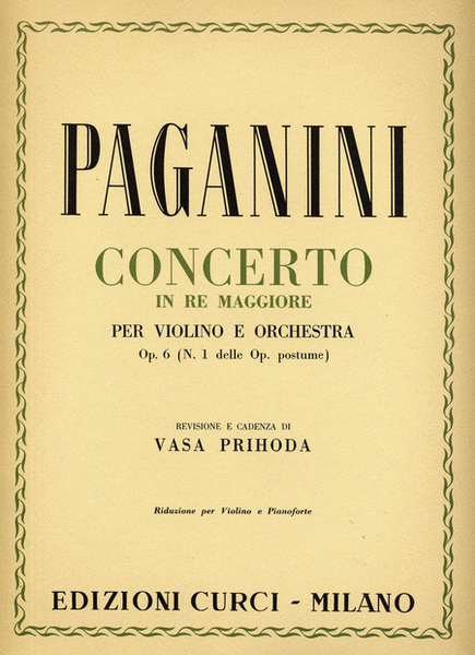 Concerto per violino e orchestra in Re maggiore op. 6