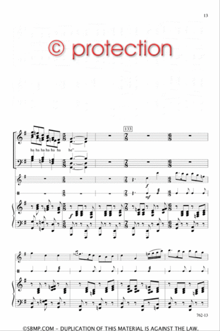 Laughing Song - SATB Octavo 4-Part scores gallery preview page 12