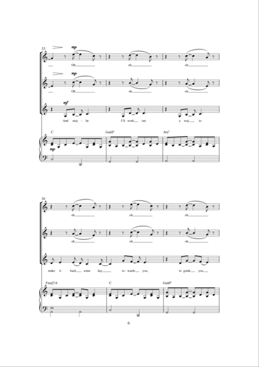 Wherever You Will Go SSA scores gallery preview page 6