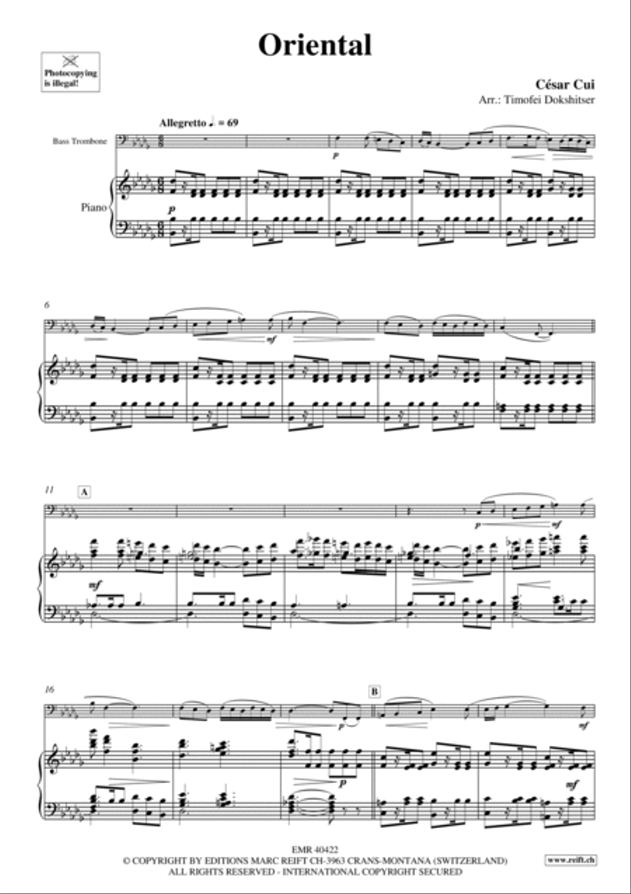Oriental Oriental Trombone scores gallery preview page 3
