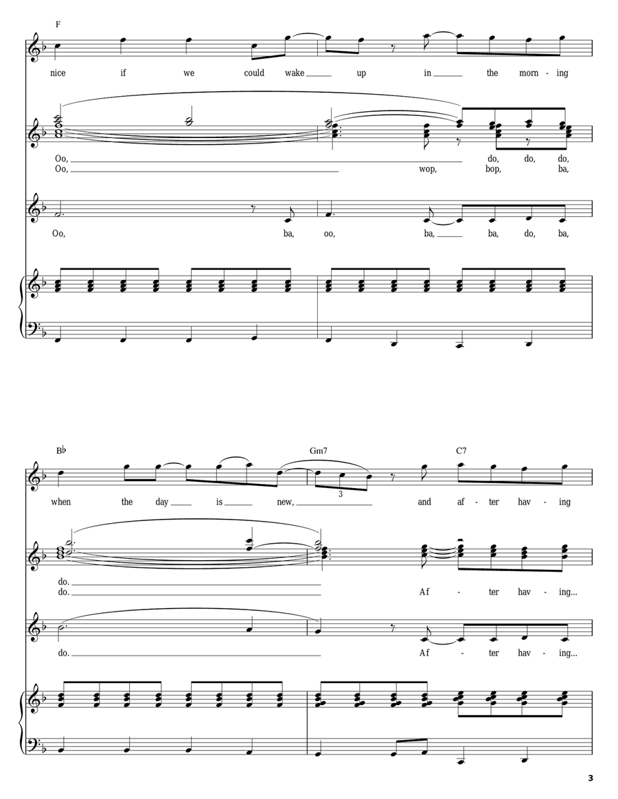 Wouldn't It Be Nice Piano, Vocal scores gallery preview page 3