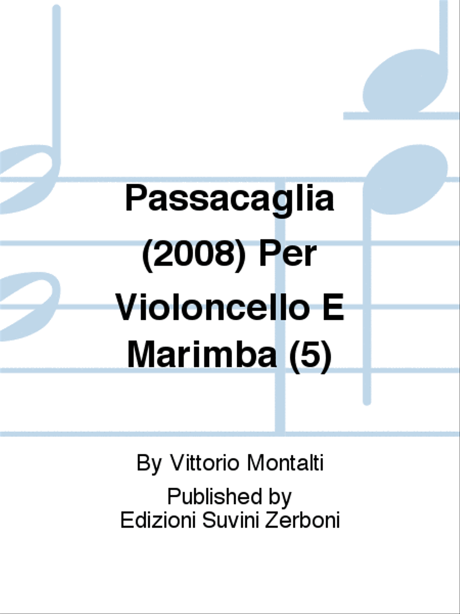 Passacaglia (2008) Per Violoncello E Marimba (5) Cello scores gallery preview page 1