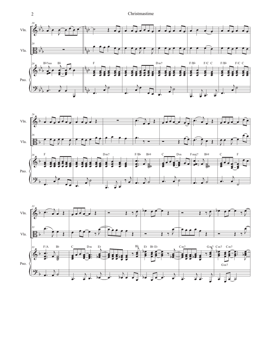 Christmastime String Duet scores gallery preview page 2