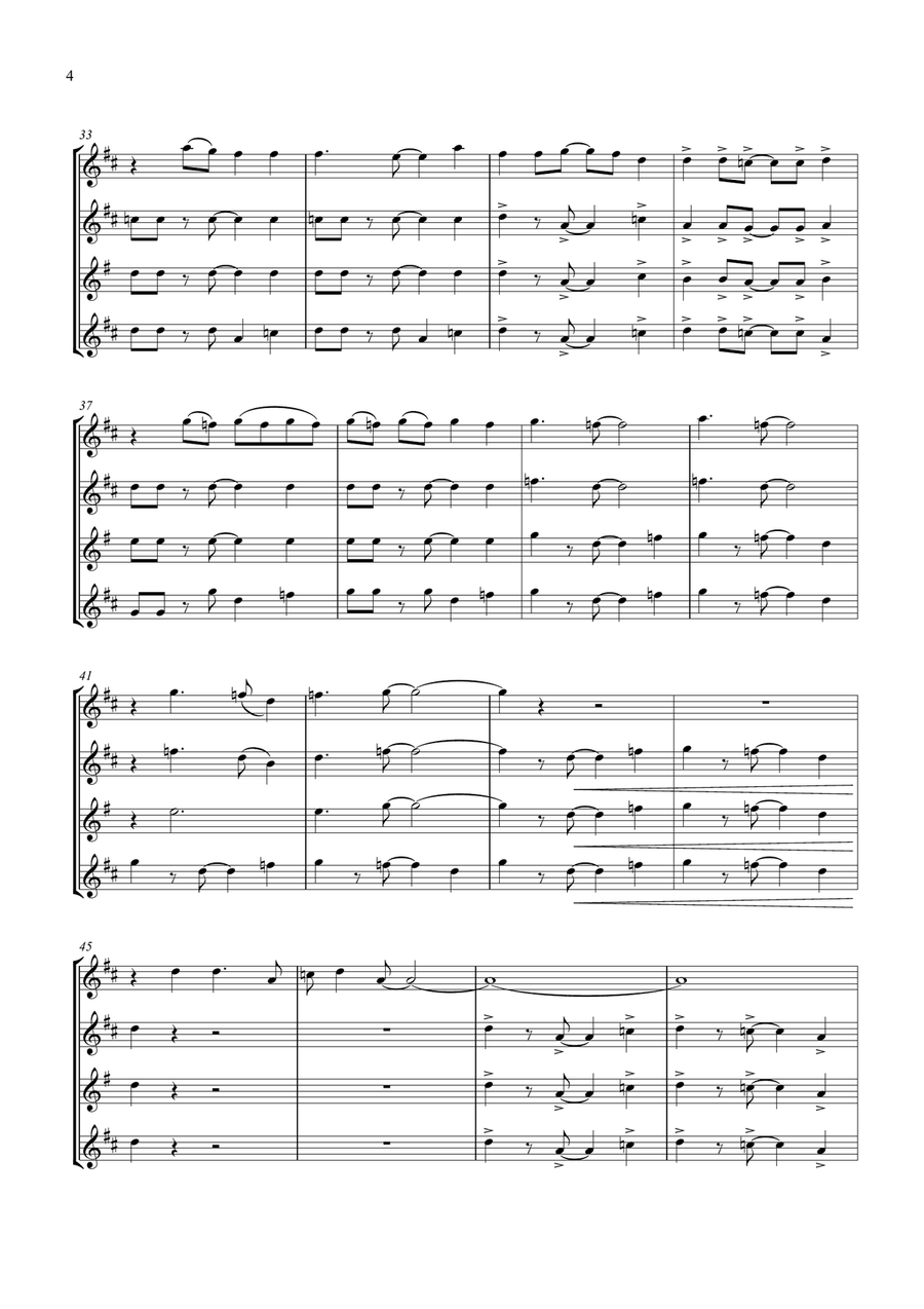Walk Like An Egyptian by The Bangles Woodwind Quartet - Digital Sheet Music page 4