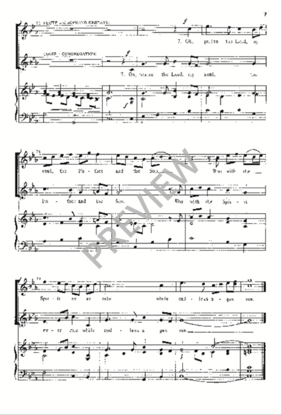 Oh, Praise the Lord, My Soul! 2-Part scores gallery preview page 8