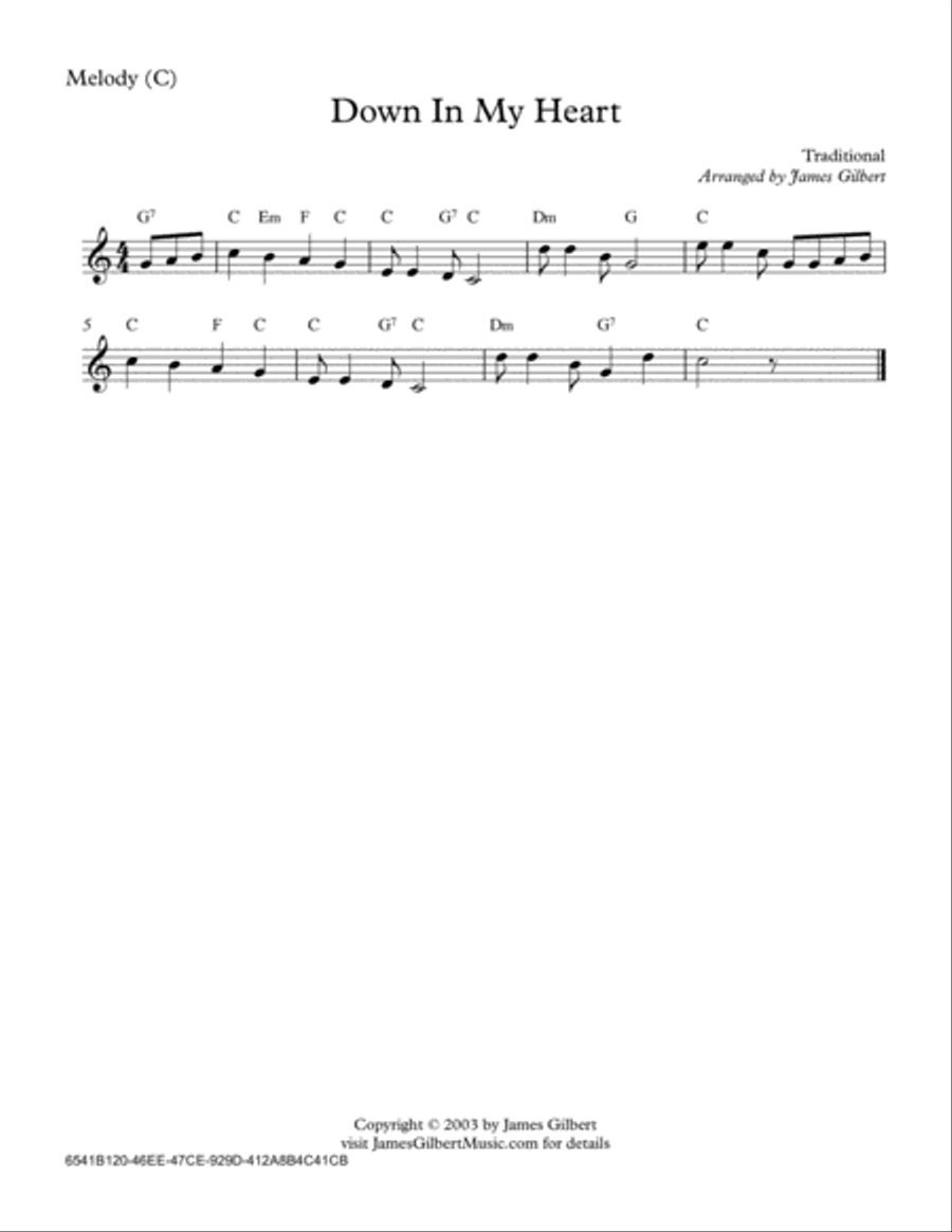 Down In My Heart Small Ensemble scores gallery preview page 4