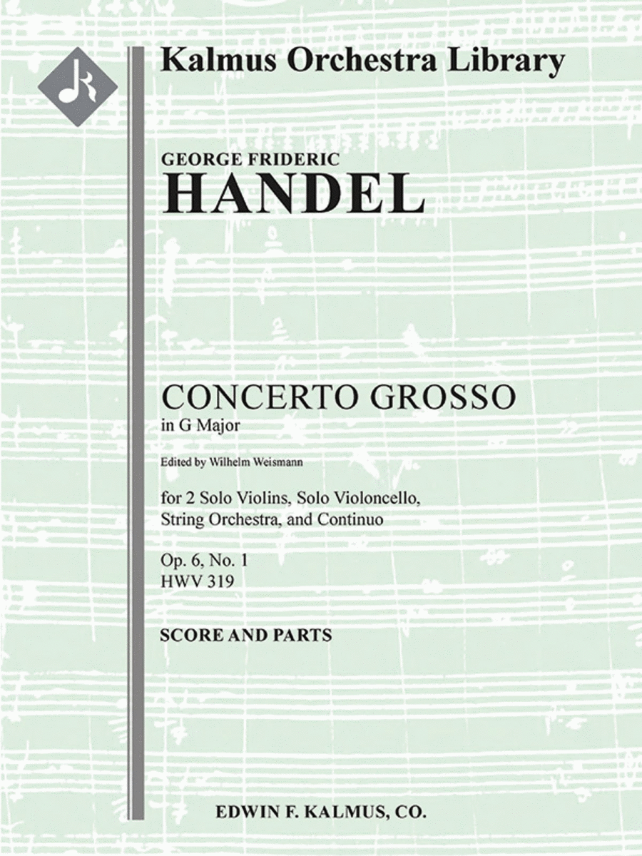 Concerto Grosso in G, Op. 6, No. 1, HWV 319 String Orchestra scores gallery preview page 1
