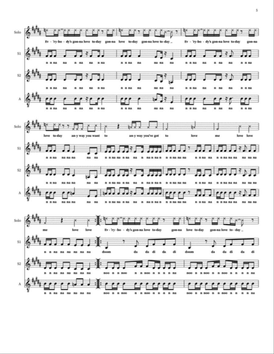 Love Today 4-Part scores gallery preview page 5