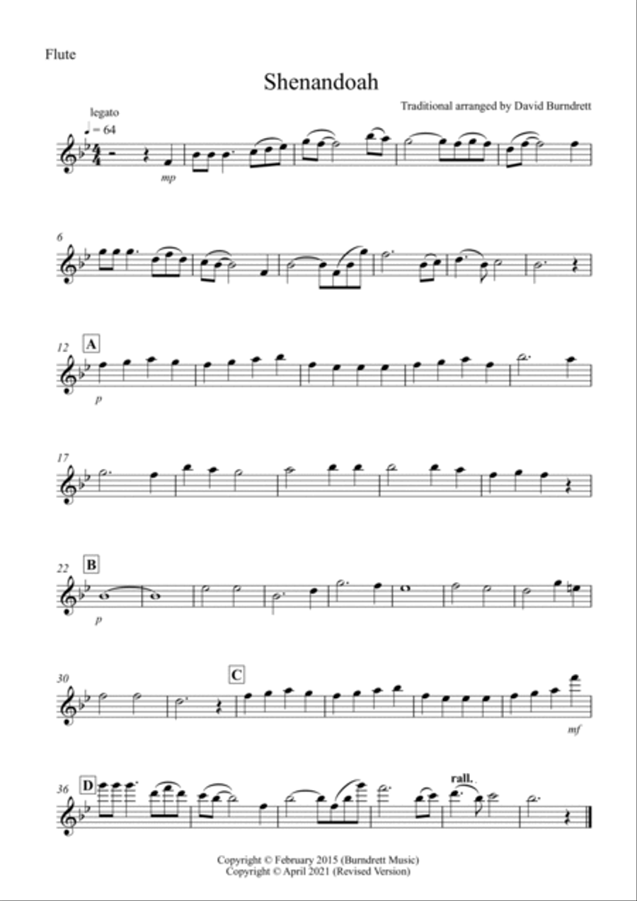 Shenandoah for School Wind Band Concert Band scores gallery preview page 4