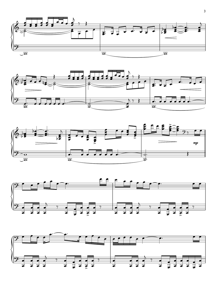 Olympic Fanfare And Theme Piano Solo scores gallery preview page 3