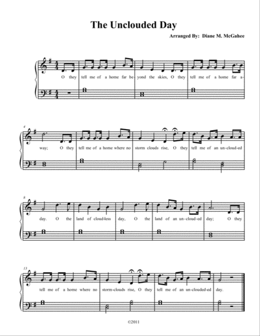 The Unclouded Day Small Ensemble scores gallery preview page 1