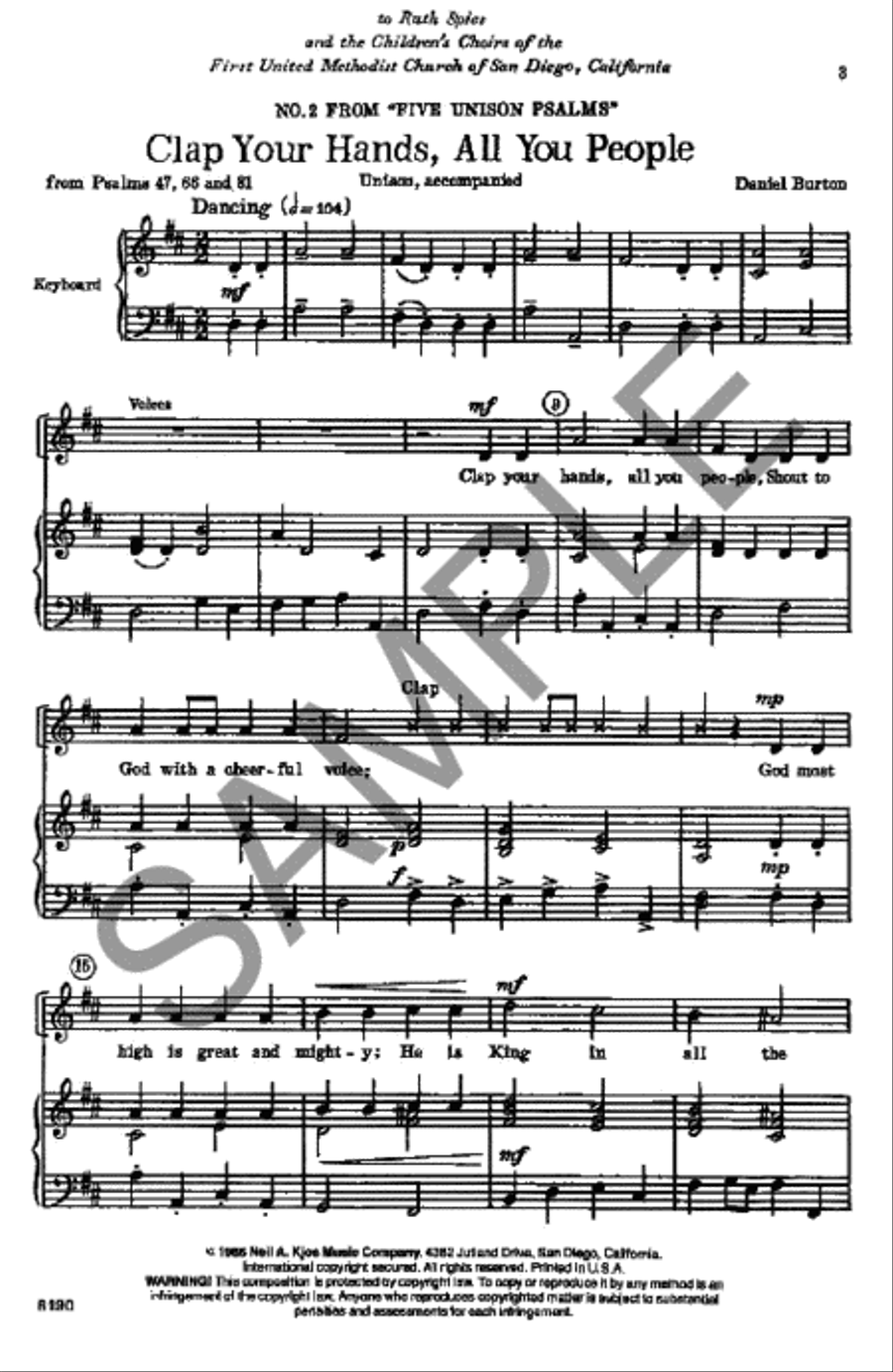 Clap Your Hands, All You People SSA scores gallery preview page 2