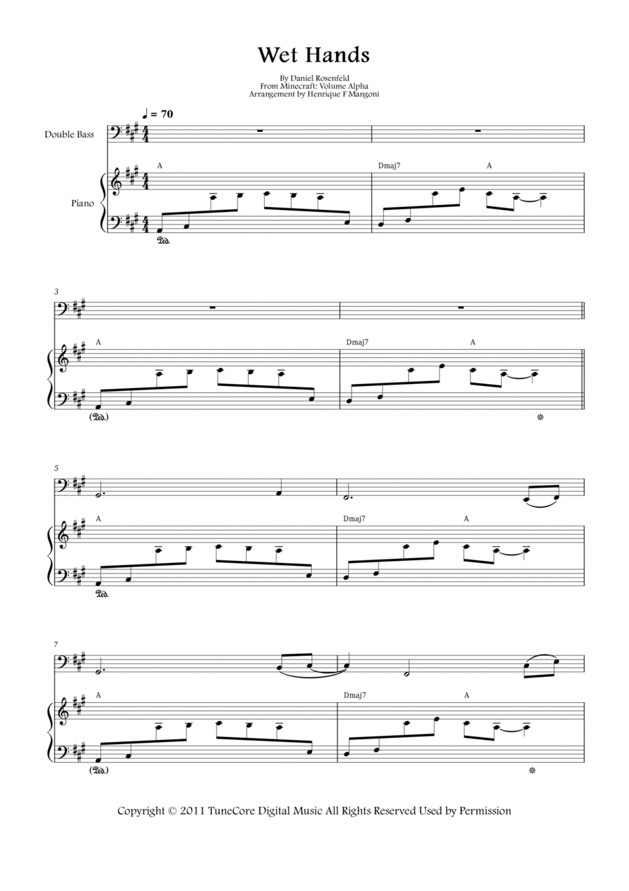 Wet Hands Double Bass scores gallery preview page 1