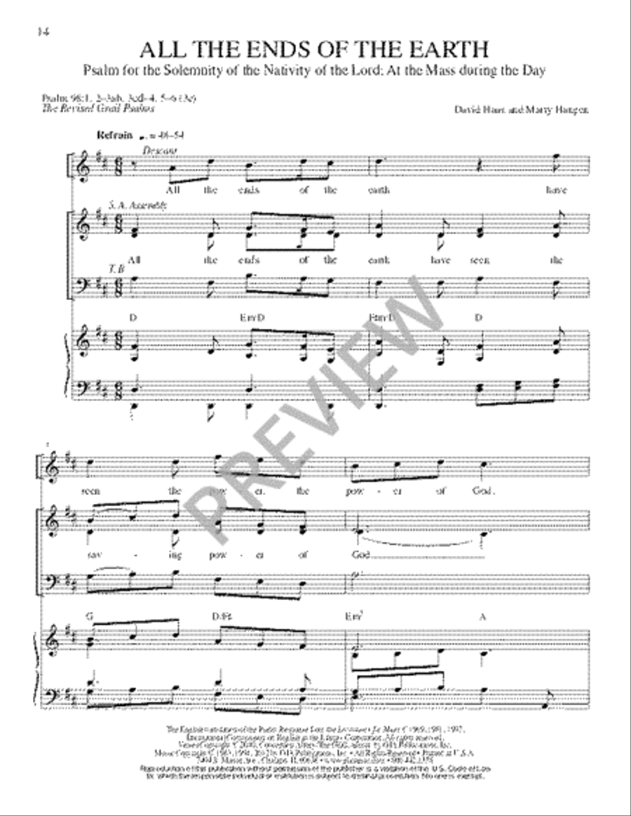 The Lyric Psalter, Solemnities, Feasts, and Other Occasions Piano scores gallery preview page 16