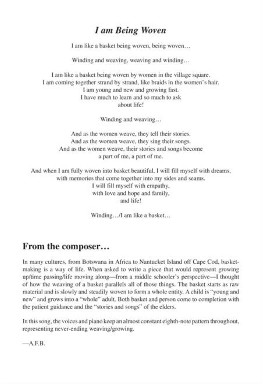 I am Being Woven I am Being Woven 3-Part scores gallery preview page 2