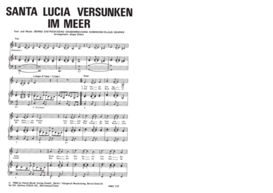 Santa Lucia versunken im Meer Voice scores gallery preview page 3