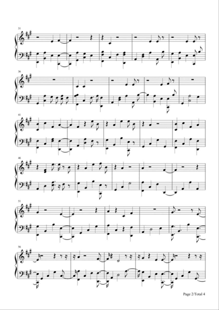 So Far Away Piano Solo scores gallery preview page 2