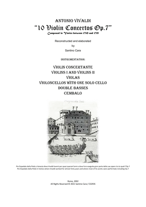 Vivaldi - 10 Violin Concertos Op.7 for Violin, Strings and Cembalo - Scores and Parts