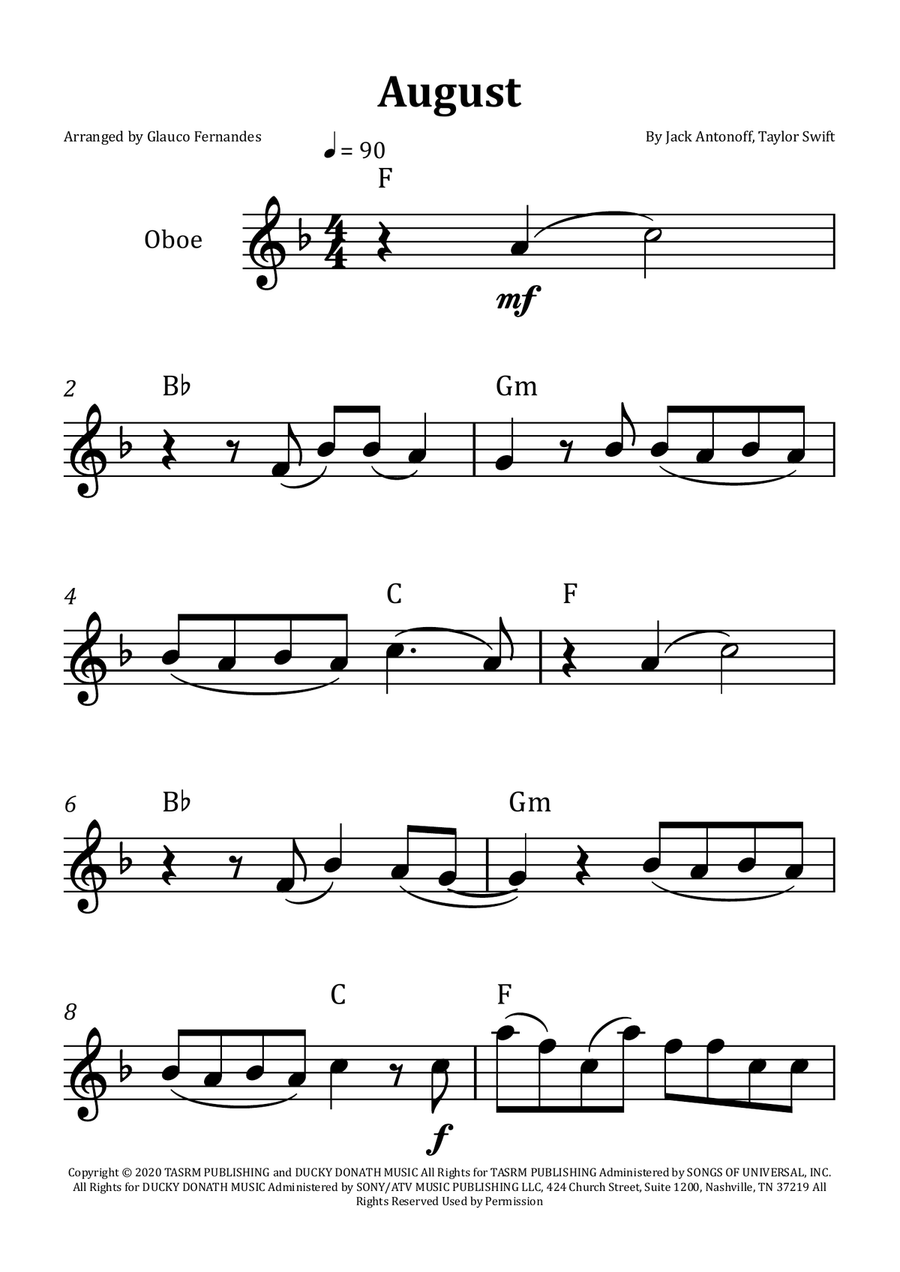 August Chamber Music scores gallery preview page 1