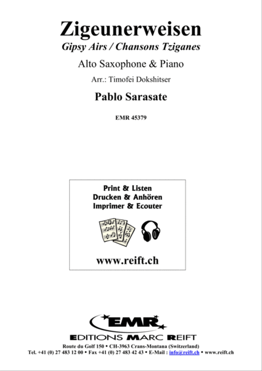 Zigeunerweisen Alto Saxophone scores gallery preview page 2