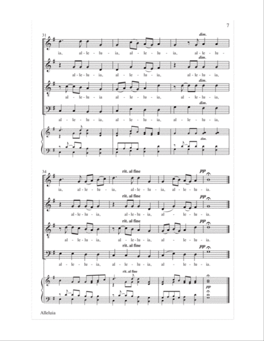 Alleluia Alleluia 4-Part scores gallery preview page 8