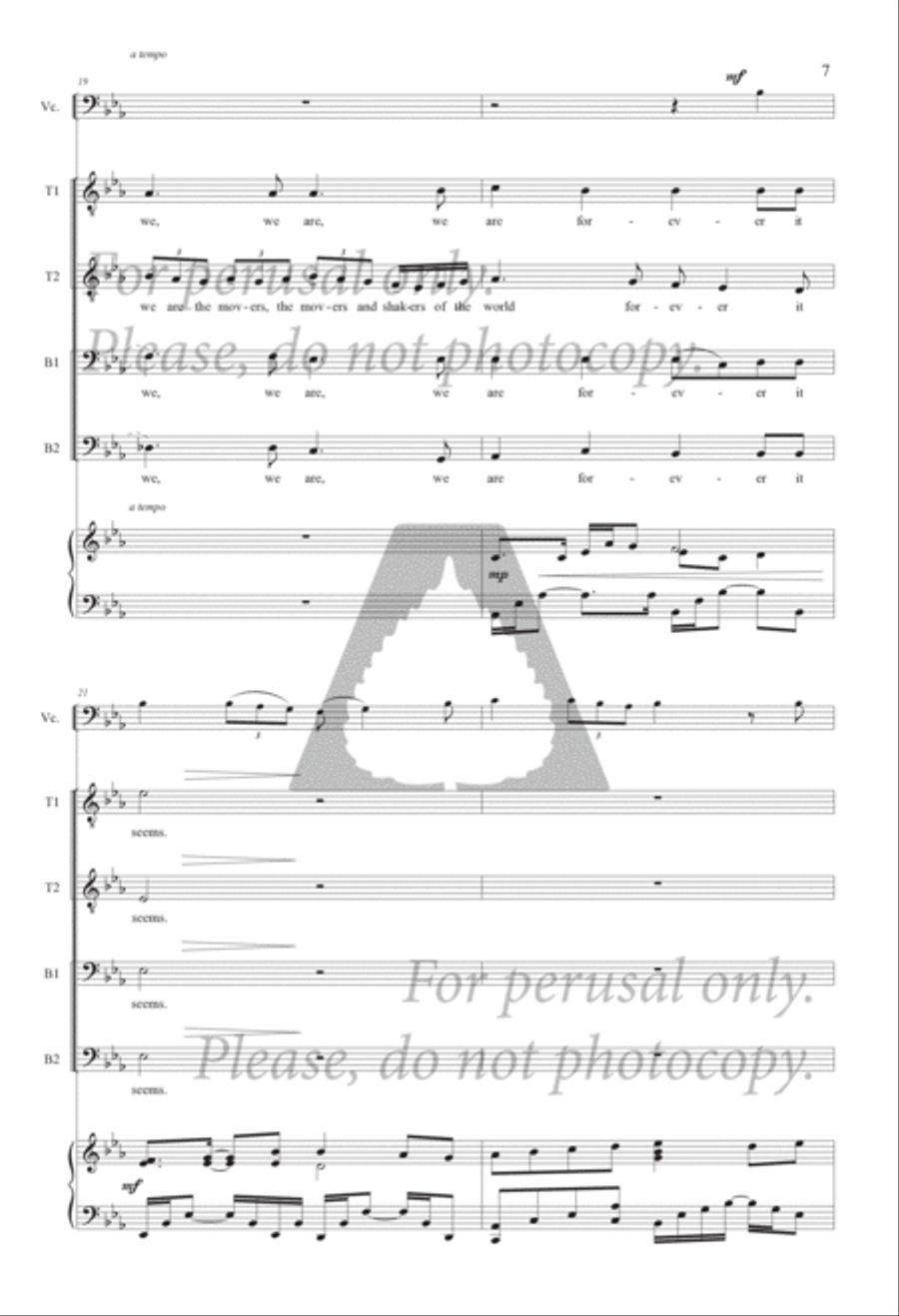 Music Makers, Dreamers of Dreams TTBB scores gallery preview page 7