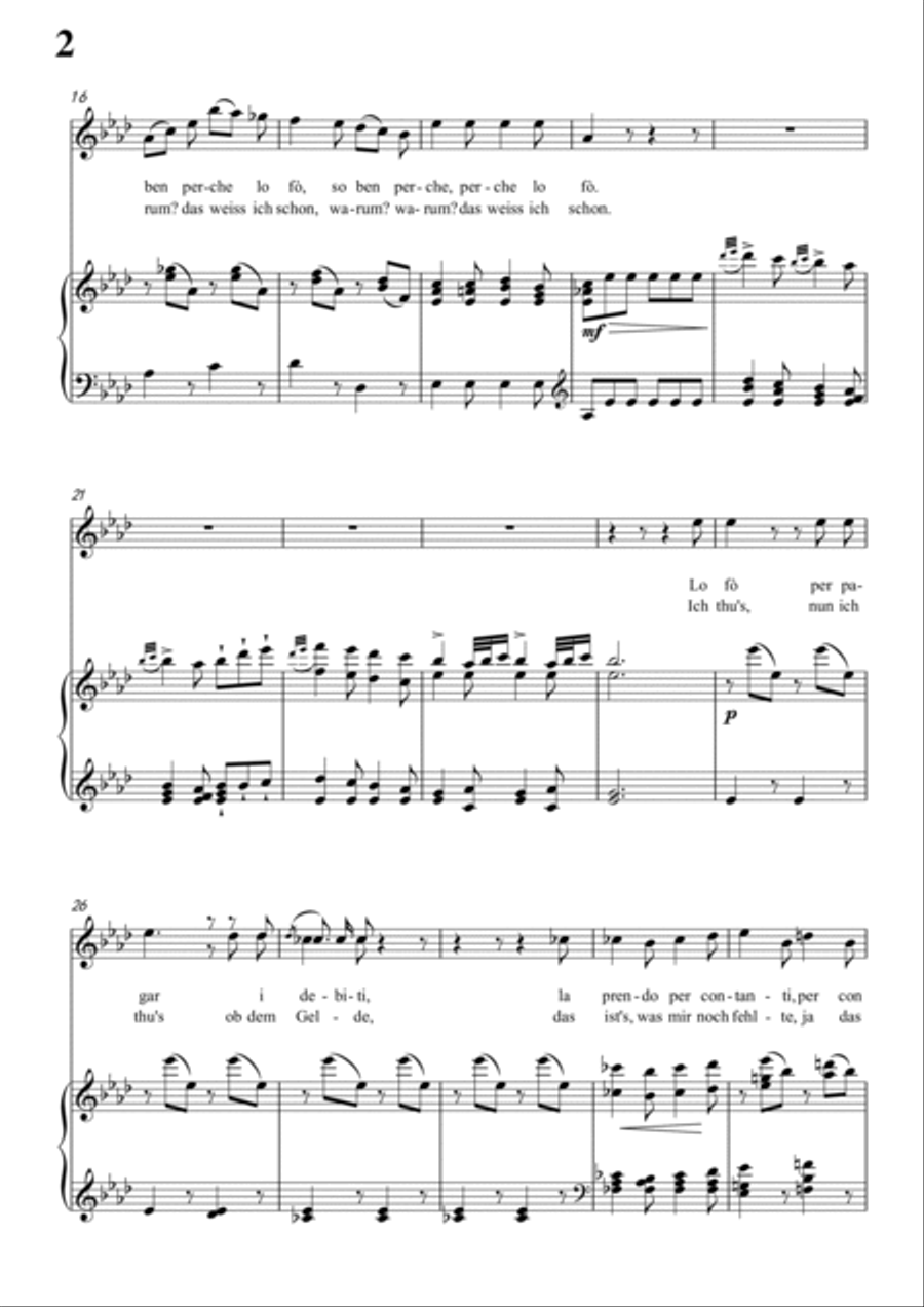 Schubert-Il modo di prender moglie,Op.83 No.3 in bA for Vocal and Piano Voice scores gallery preview page 3