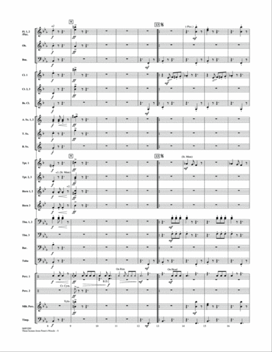Three Scenes From Penn's Woods - Full Score Concert Band scores gallery preview page 5