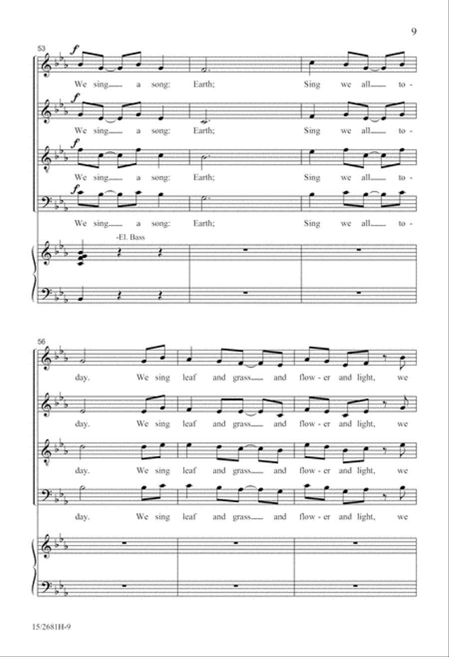 Nzembo na Mvula Zamba (Song of the Rainforest) 4-Part scores gallery preview page 9