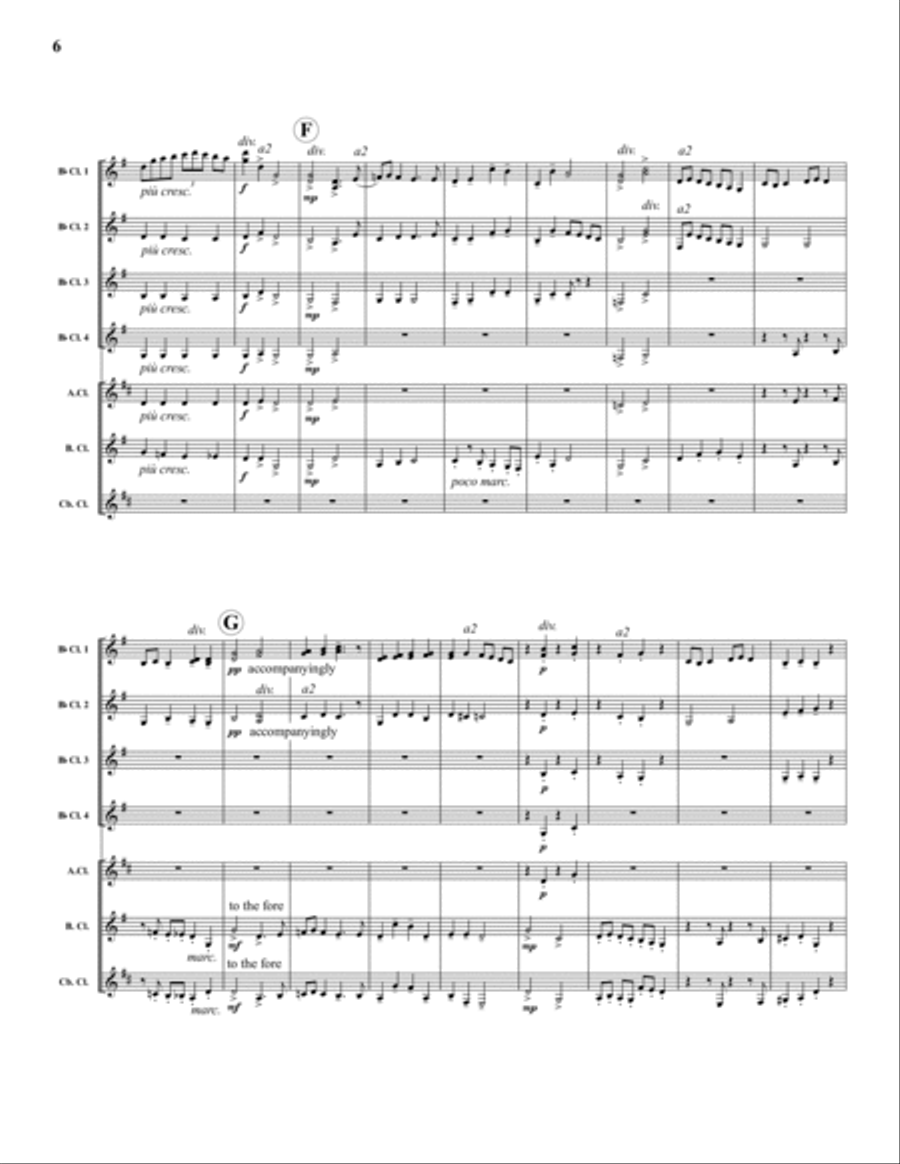 Mock Morris Clarinet Choir scores gallery preview page 6
