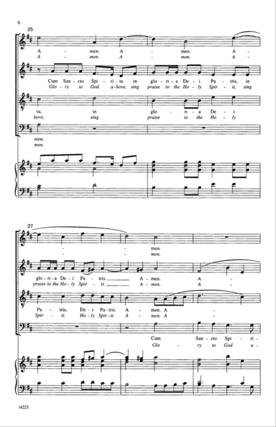 Cum Sancto Spiritu (from Gloria) Choir scores gallery preview page 5