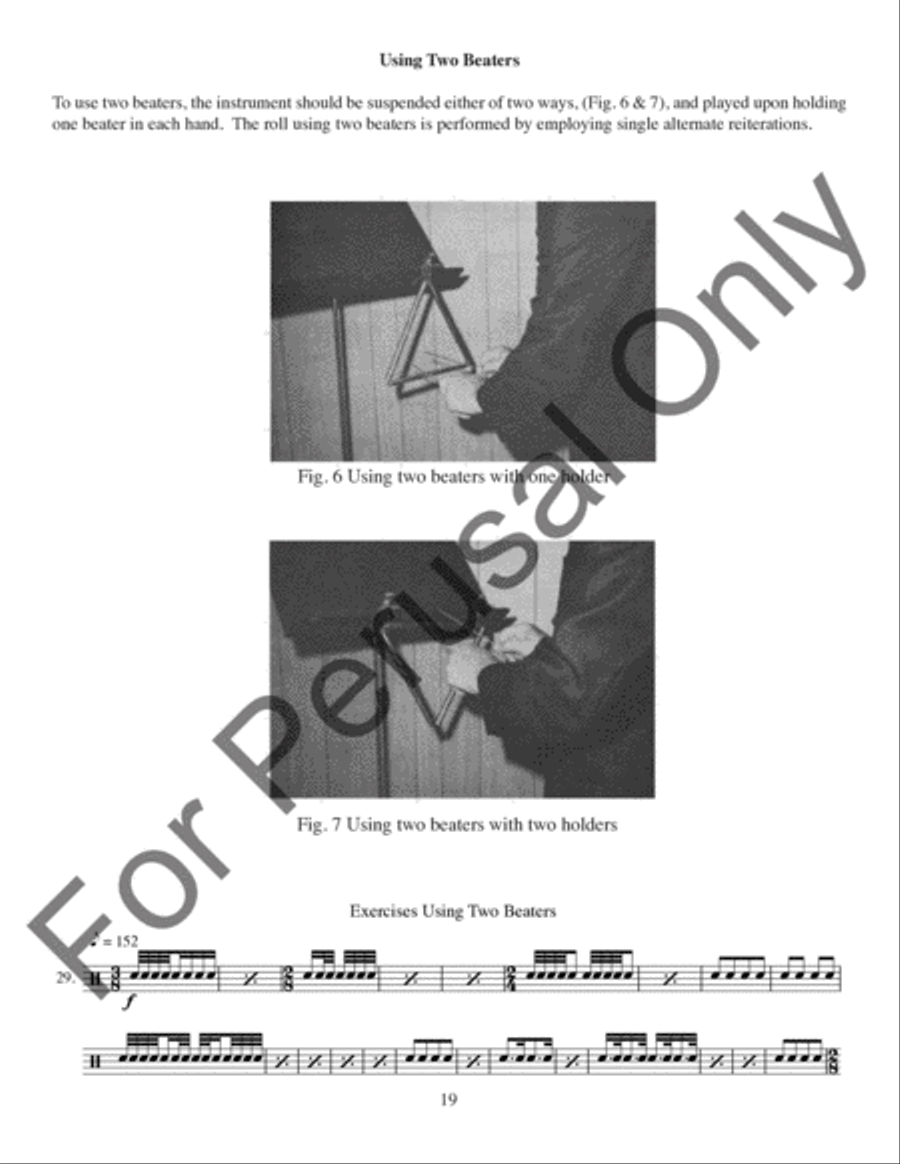 Techniques and Exercises for Playing Triangle, Tambourine, and Castagnets Percussion scores gallery preview page 20