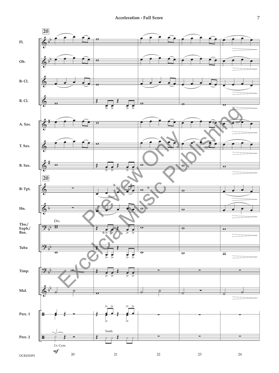 Acceleration Acceleration Concert Band scores gallery preview page 8