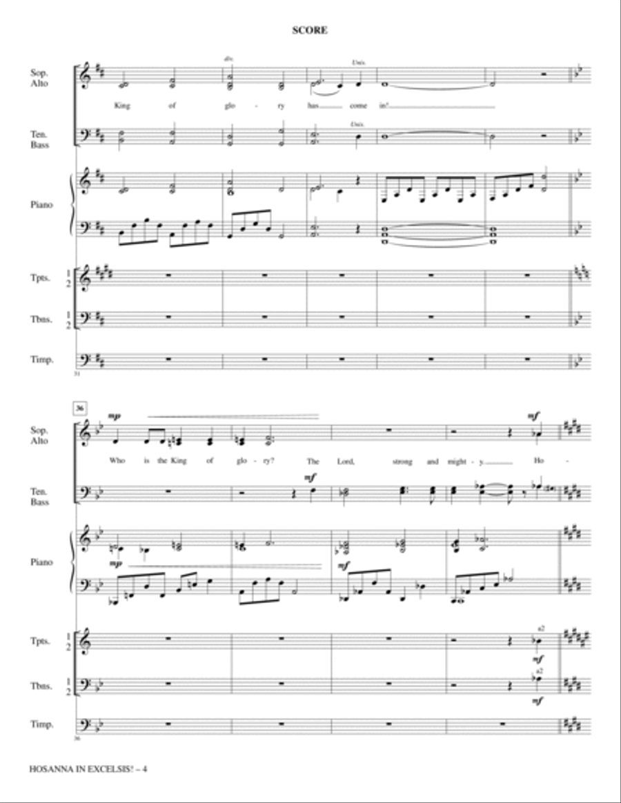 Hosanna in Excelsis! - Full Score Choir scores gallery preview page 4