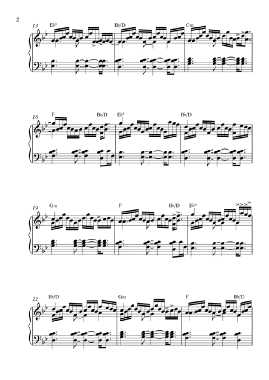 O (fly On) Piano Solo scores gallery preview page 2