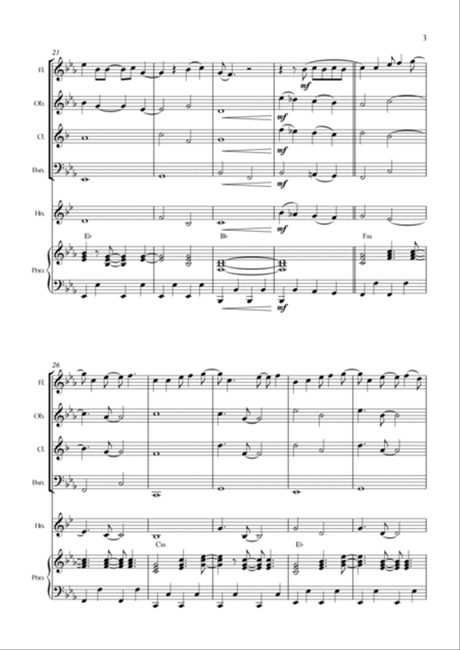 Blinding Lights Woodwind Quintet scores gallery preview page 3