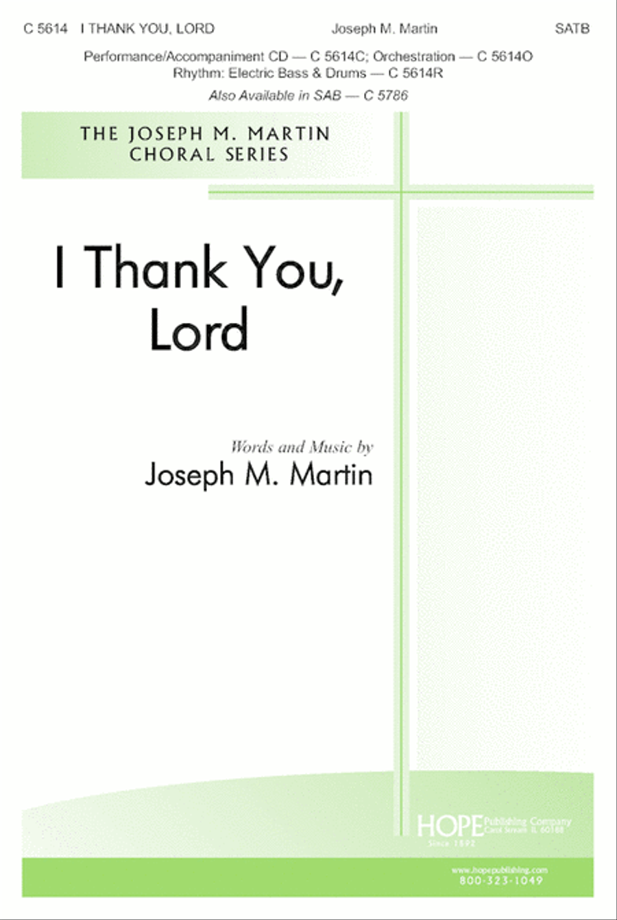 I Thank You, Lord I Thank You, Lord 4-Part scores gallery preview page 1