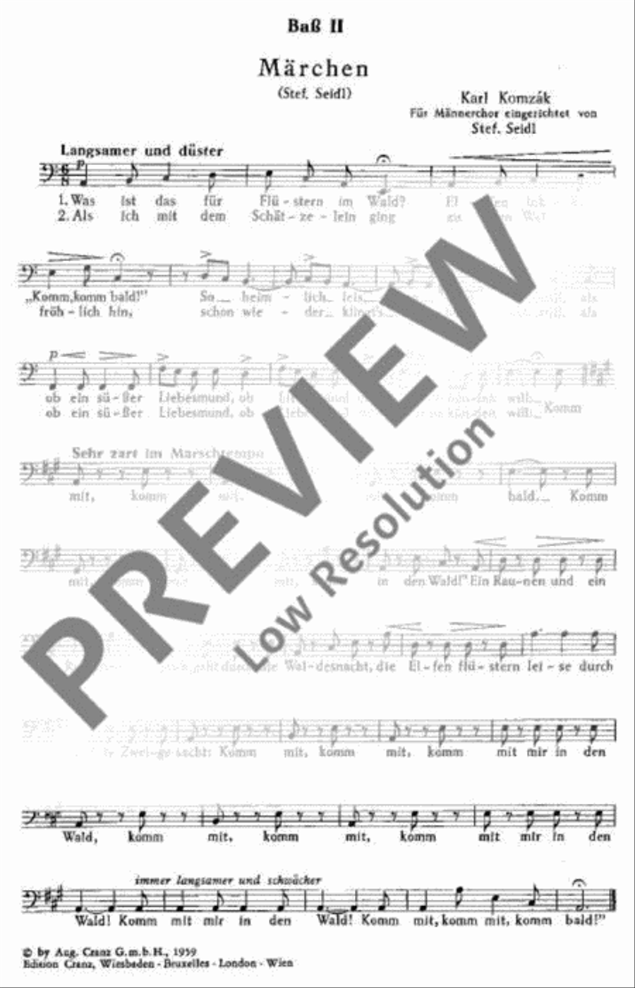 Märchen Märchen TTBB scores gallery preview page 2