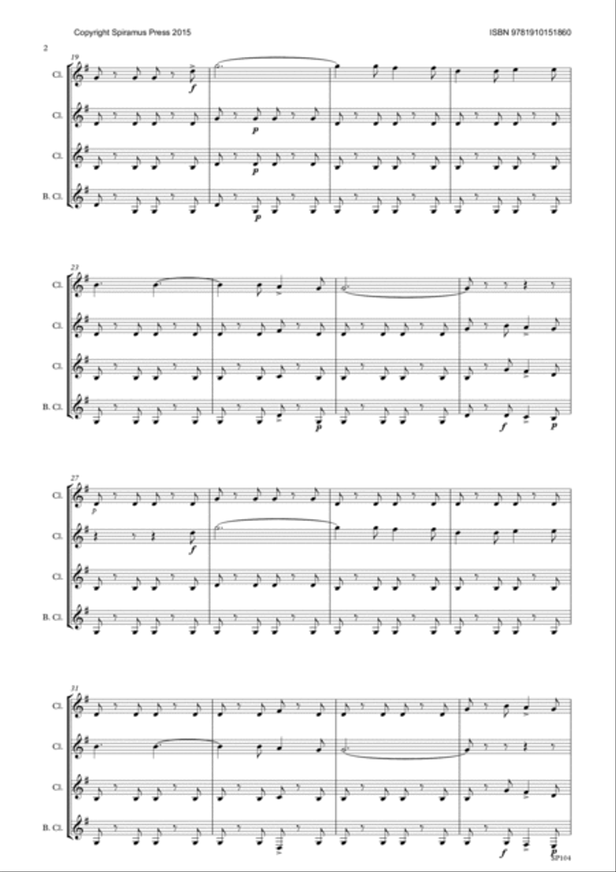 Funiculi Funicula Woodwind Quartet scores gallery preview page 2