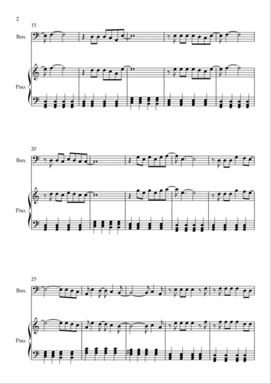 Flowers Bassoon scores gallery preview page 2