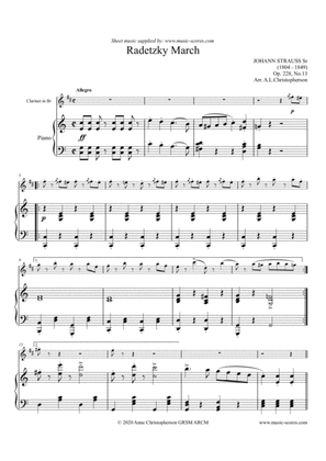 Radetsky March - Clarinet and Piano