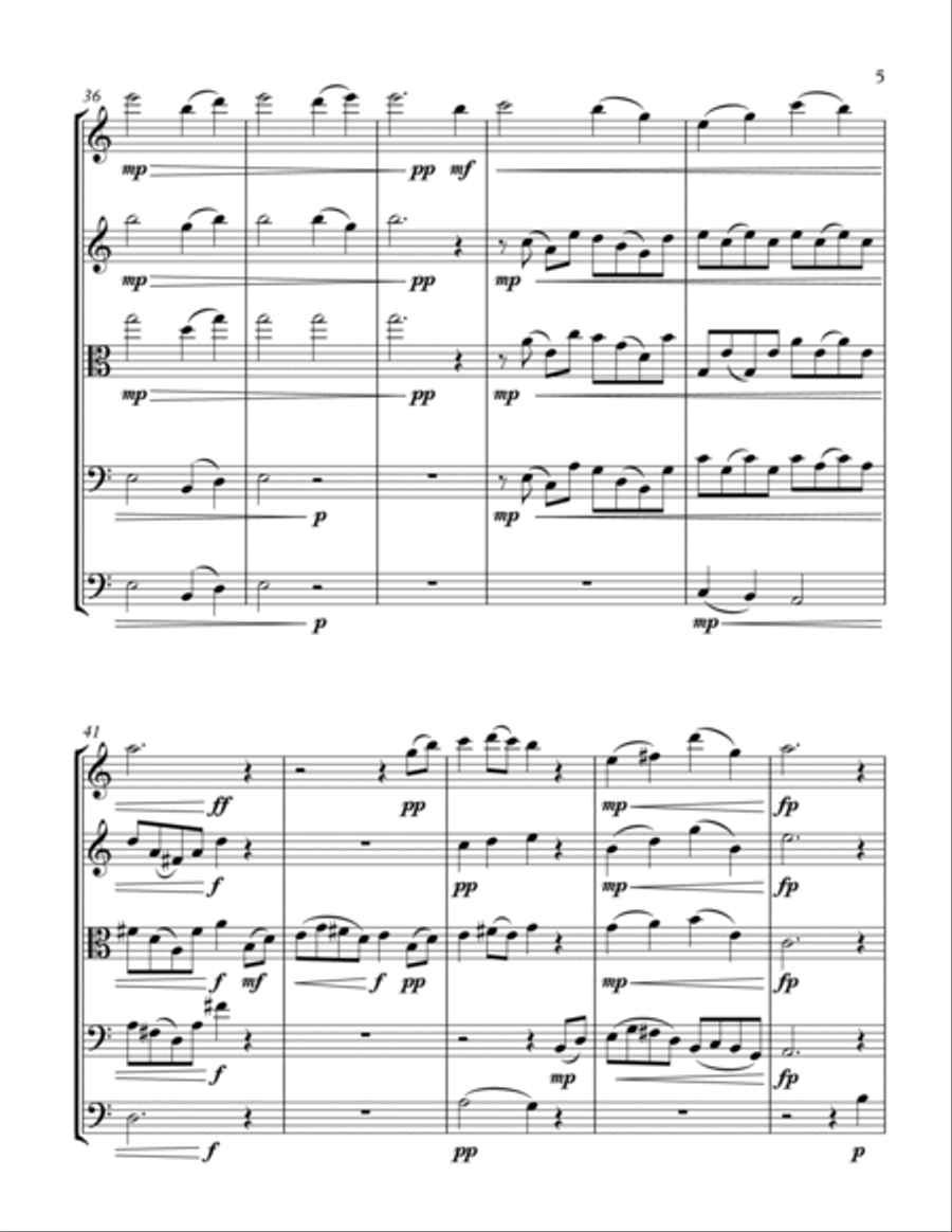 Reverie Reverie String Quintet scores gallery preview page 5