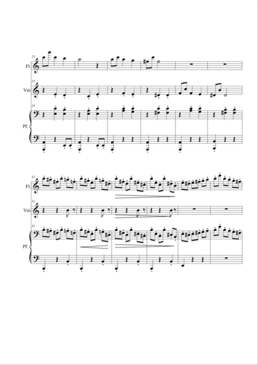 Anitra's Dance Trio Flute scores gallery preview page 3
