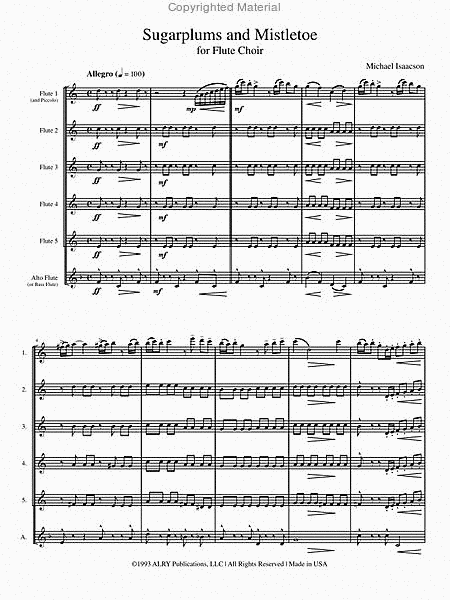 Sugarplums and Mistletoe (Flute Choir) image number null