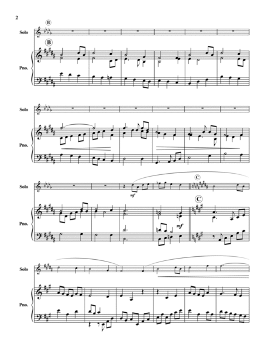 Amazing Grace Amazing Grace Trumpet Solo scores gallery preview page 2