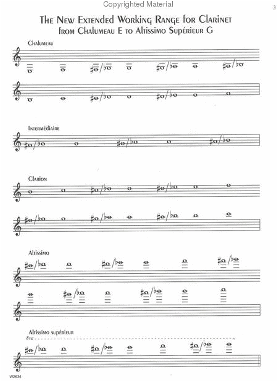 The New Extended Working Range for Clarinet B-Flat Clarinet scores gallery preview page 2