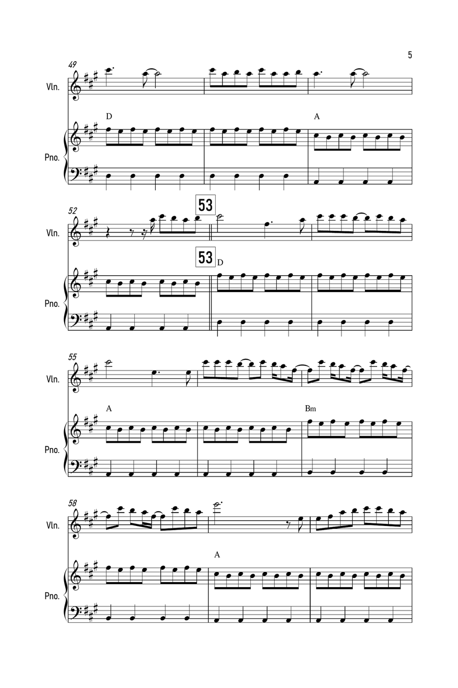 Deja Vu Violin Solo scores gallery preview page 5