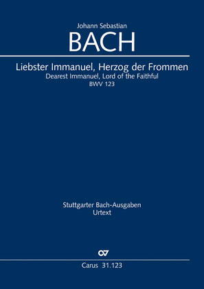 Book cover for Dearest Immanuel, Lord of the Faithful (Liebster Immanuel, Herzog der Frommen)